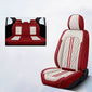beige and red car seat covers