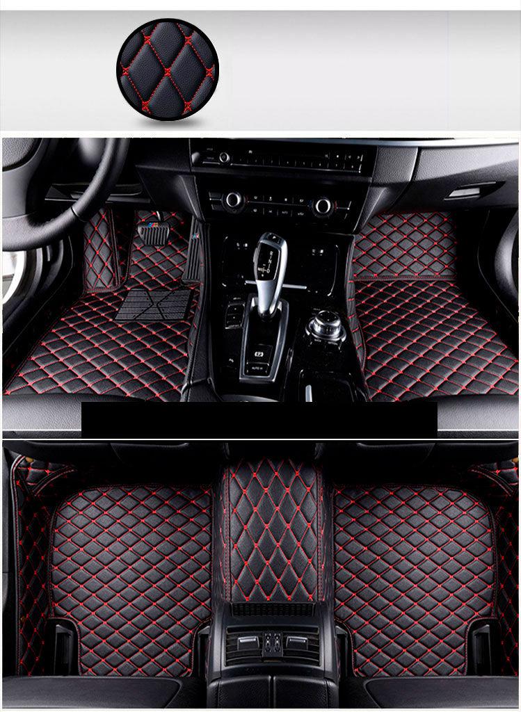 Black with Red Luxury car mats for BMW, Ford, GMC, Dodge and chevy trucks