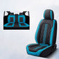 black and light blue car seat covers