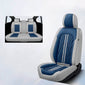 blue and gray car seat covers