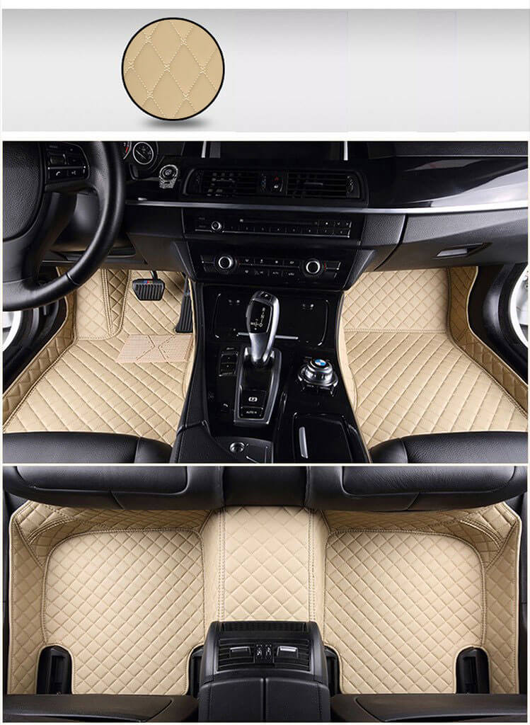 Beige tan Luxury car mats for Lamborghini,Hyundai, KIA,Ford, GMC, Dodge and chevy trucks