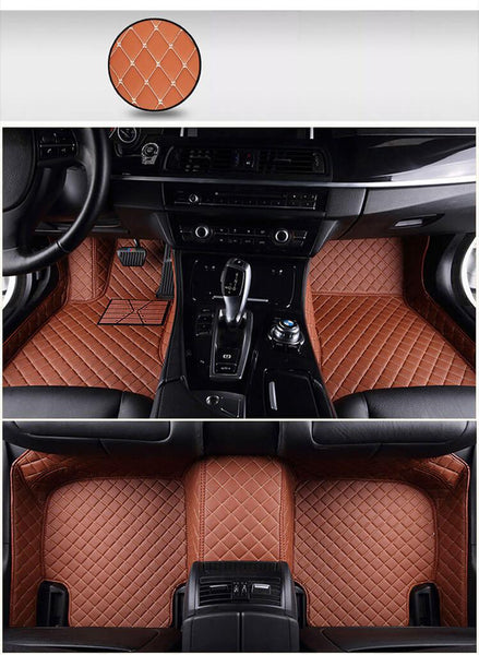 Diamond Stitch Car Mats - Custom Luxury Floor Mats Set