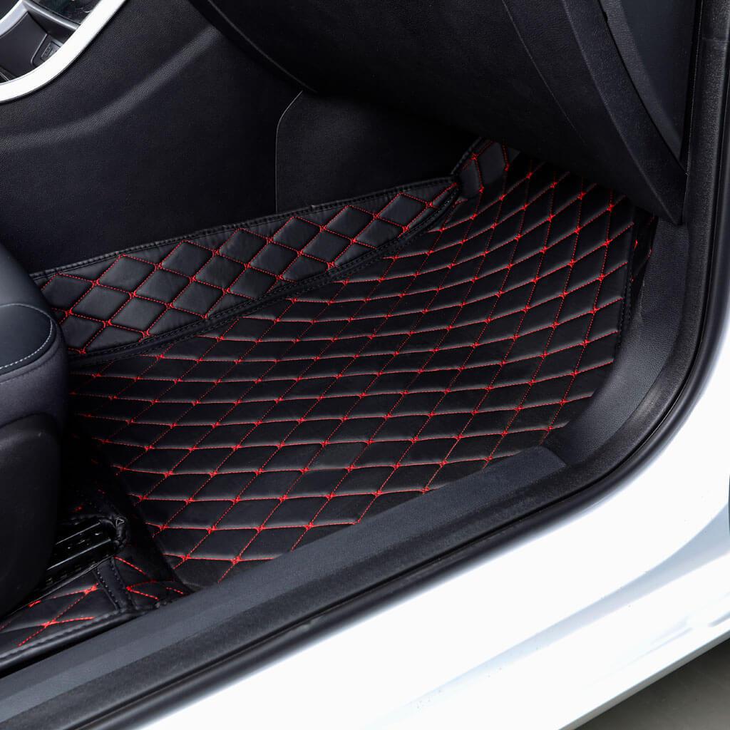  Muchkey Leather Carpet Floor Mats Car Mats Beige Car