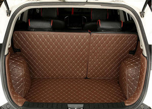 Black & Beige Stitching 3D Diamond Luxury Boot/Trunk Mat