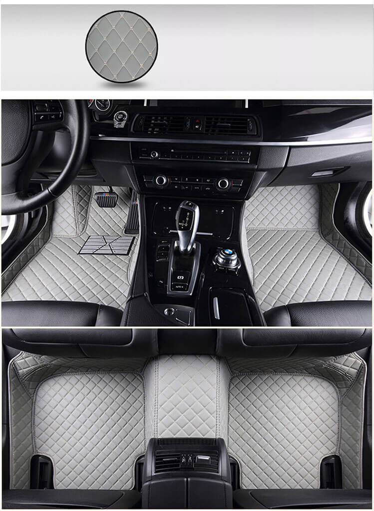 Gray custom car floor mats for Cadillac escalade