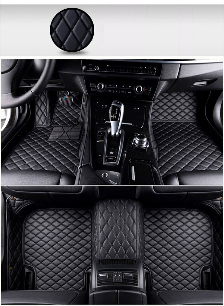  Custom Car Floor Mats fit for 95% All Weather Diamond Luxury  Leather Carpet, Waterproof Non-Slip Automotive Floor Mats Full Coverage  Protection Floor Liners Personalized Purple : Everything Else