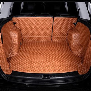 Trunk Mats For Car, Truck & SUV Luxus Car Mats Custom All-Weather  Waterproof Diamond Auto Boot Liner Carpets Rugs Black & Beige Stitching