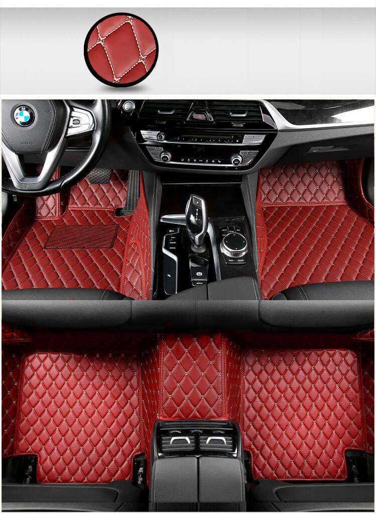 Muchkey car Floor Mats fit for 95% Custom Style Luxury Leather All Weather  Protection Floor Liners Brown-Color Full car Floor Mats